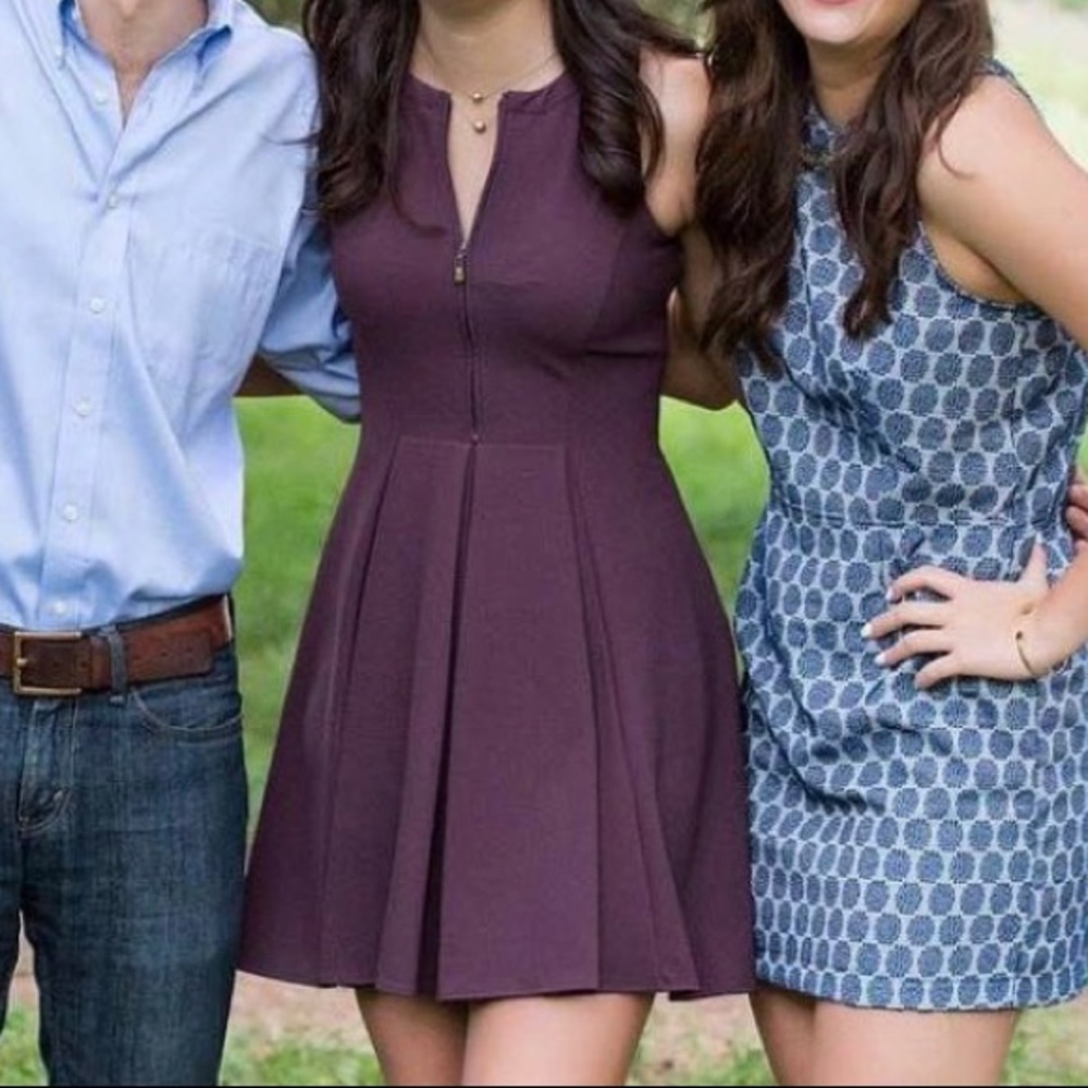 Deep plum mini dress